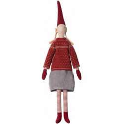 MÅ HA DET: Det er ingen vei utenom rødt i julen, ifølge Tale Henningsen hos Fargerike. Da får stoffnisser med røde hatter pryde boligen.