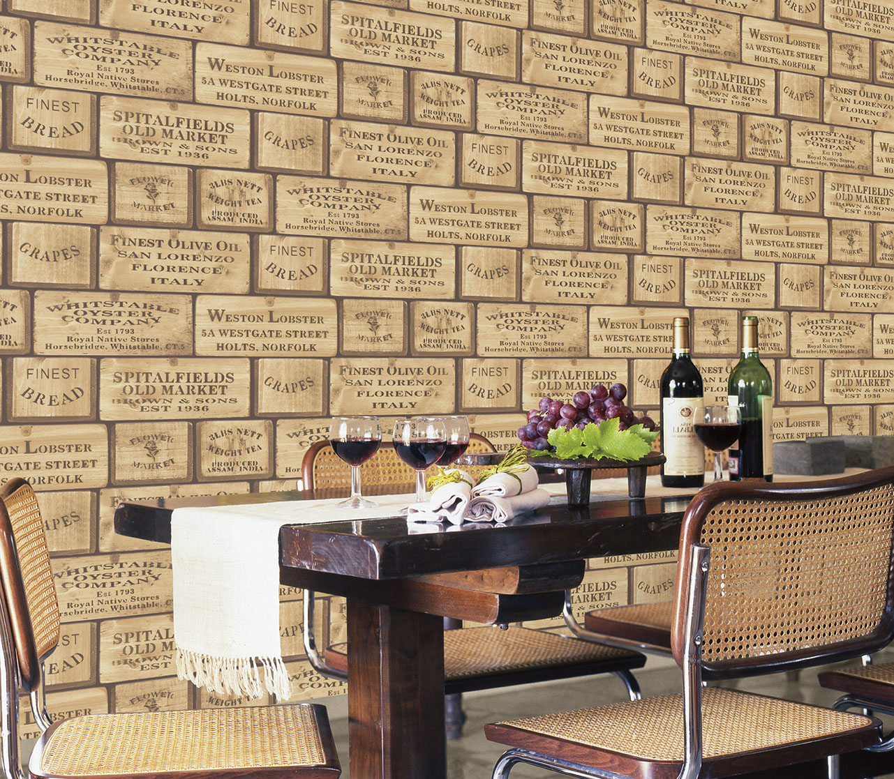 BRUNT: Motivet her skaper assosiasjoner til en litt brunere stil. Mer maskulin kanskje… Tapet fra Fantasi Interiør.