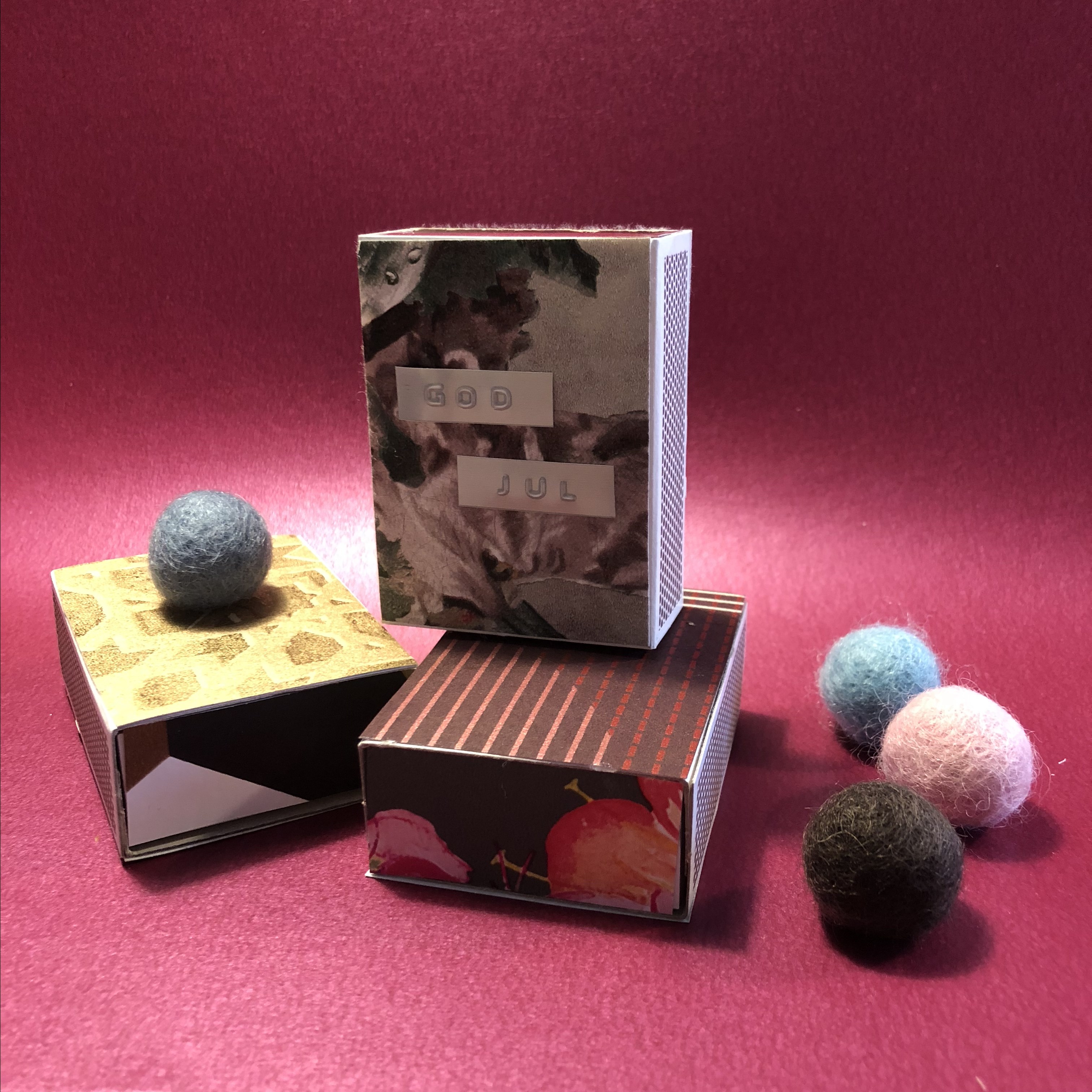 Pynte fyrstikkesker med tapet