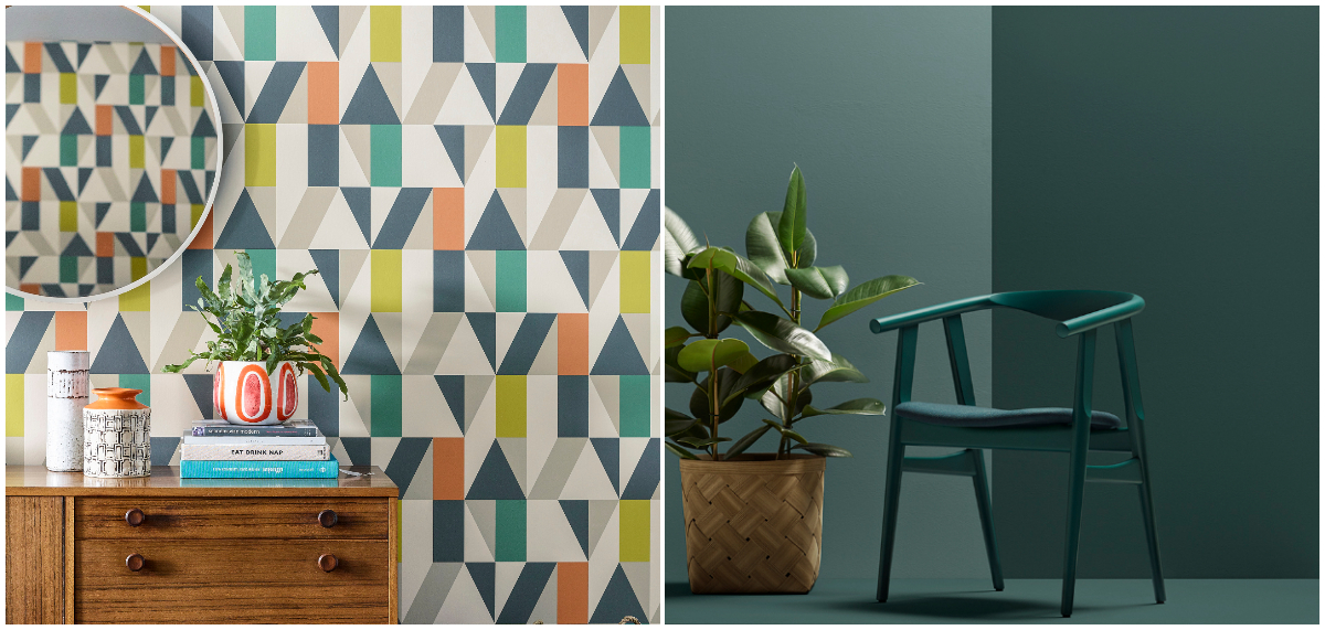 Lekent tapet og rolig maling