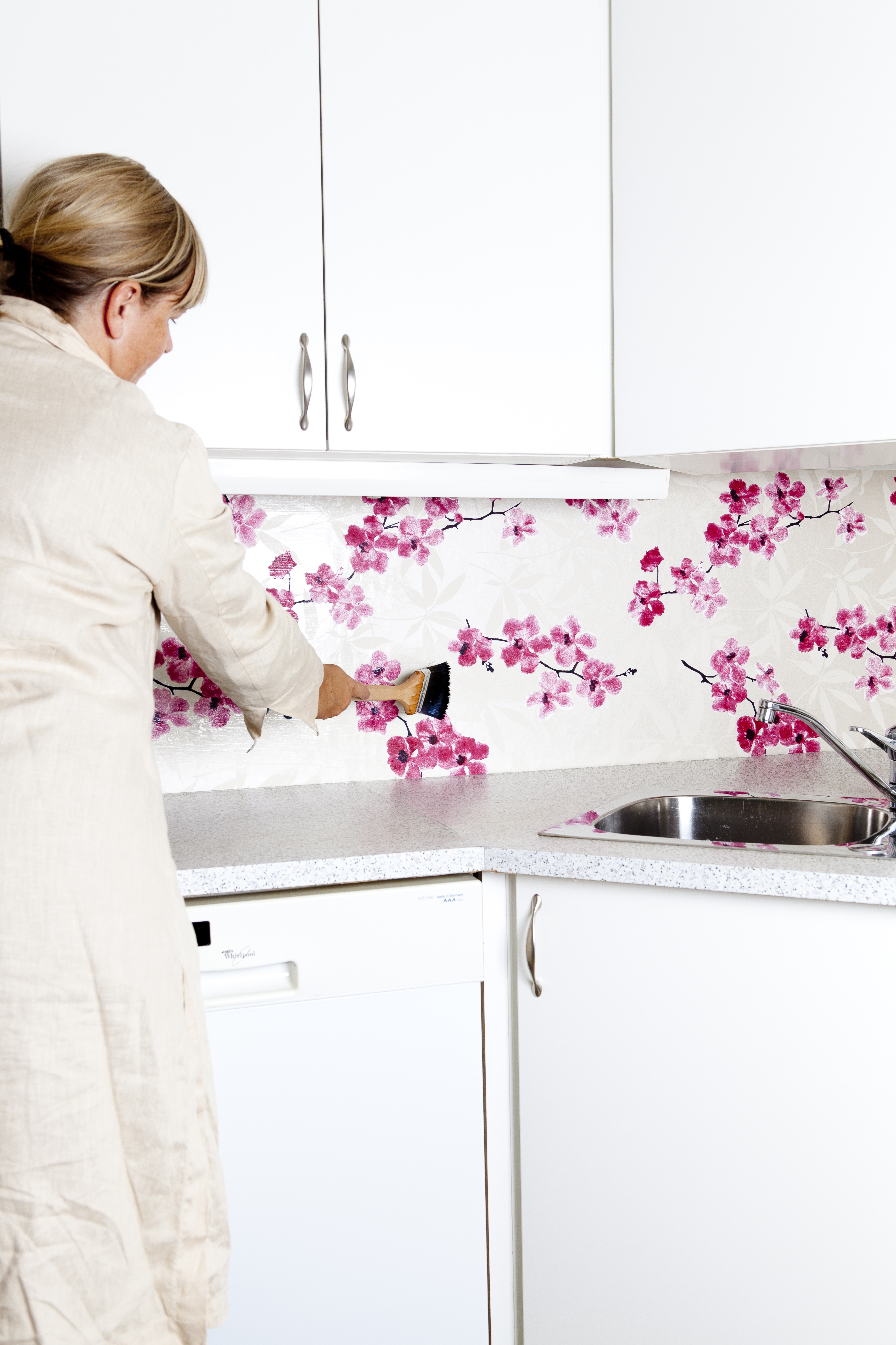 Velg tapet over benken