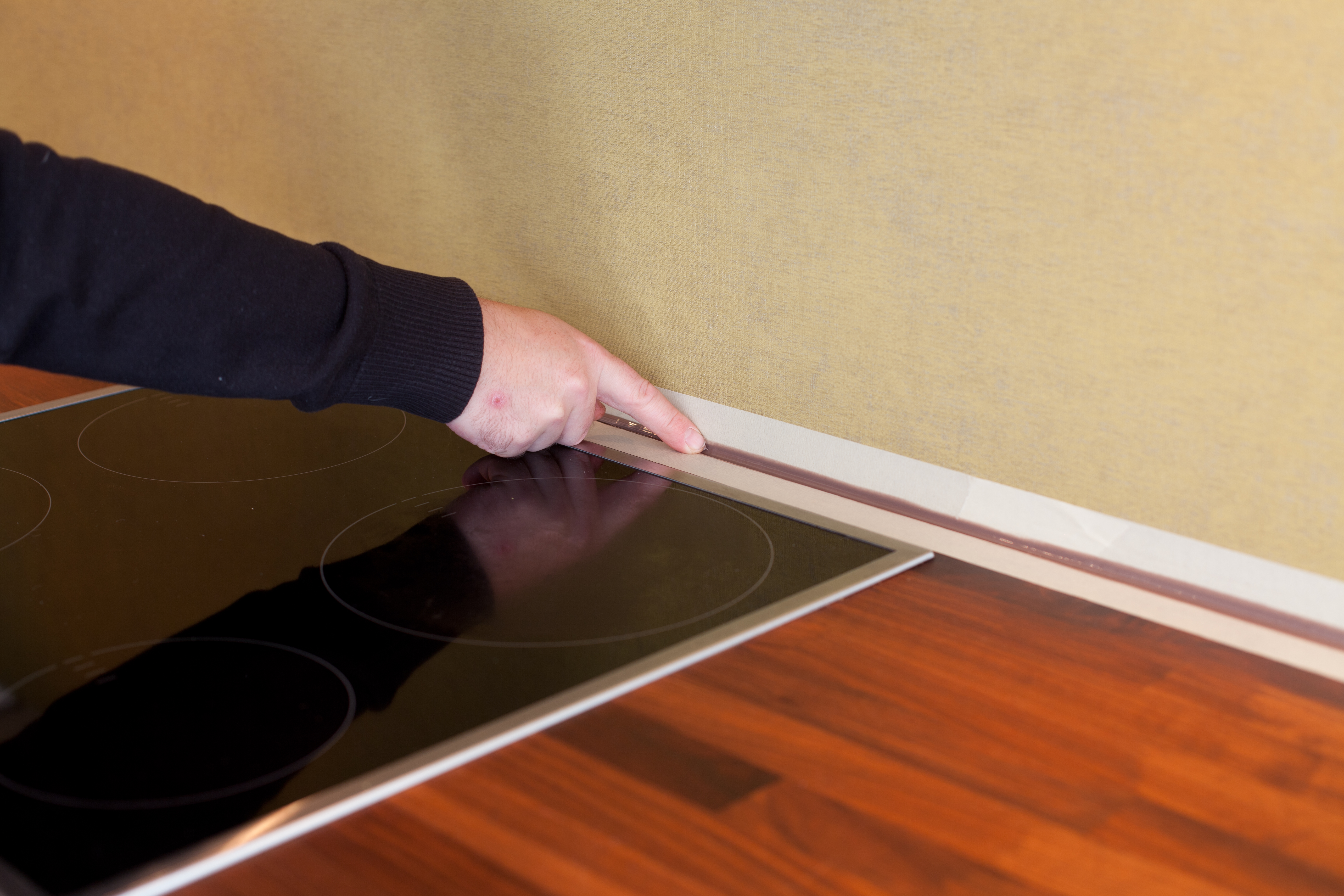 Tapet over kjøkkenbenken