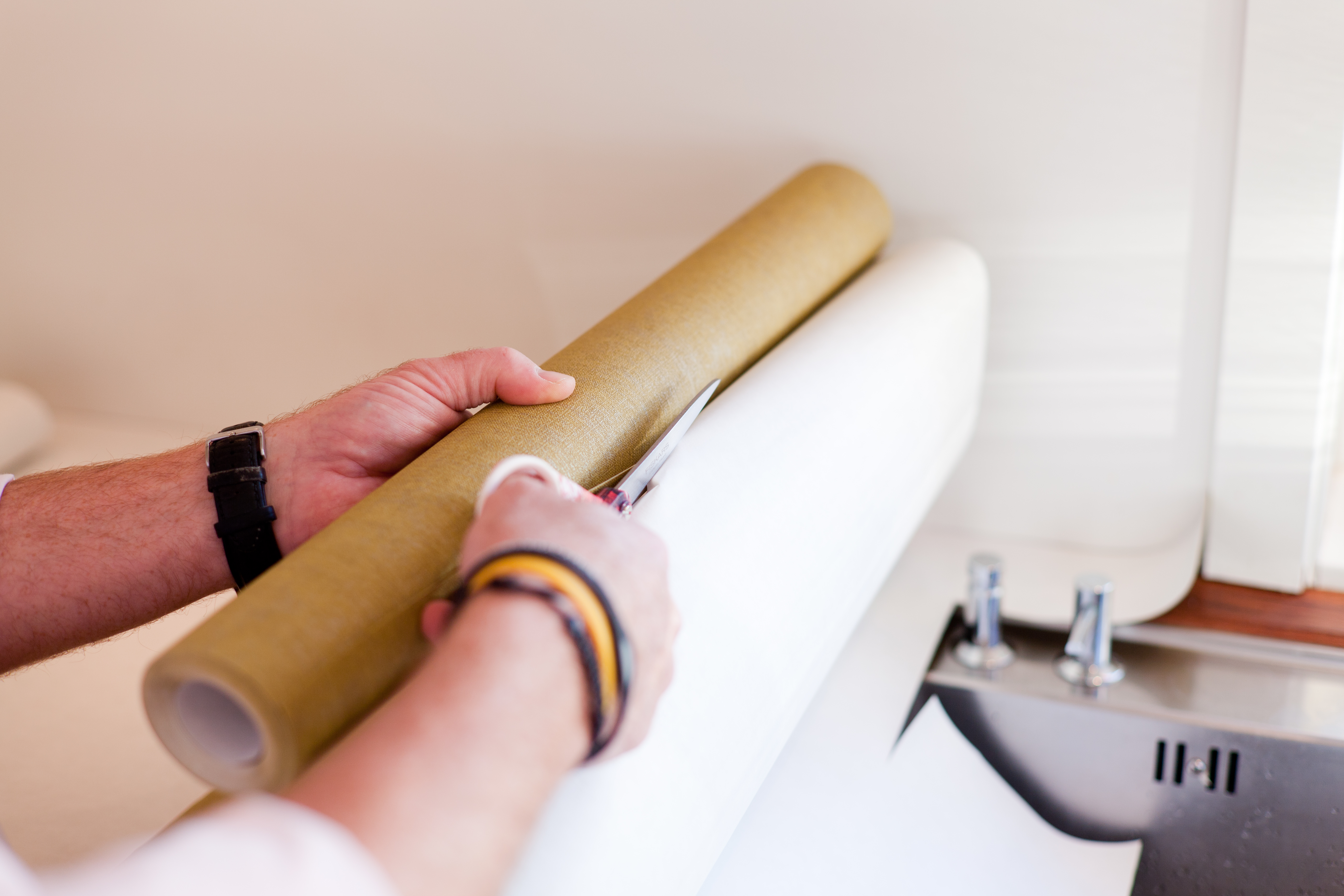 Tapet over kjøkkenbenken