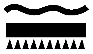 Et tapet med dette merket kan rengjøres med mildt såpevann og svamp/myk børste.