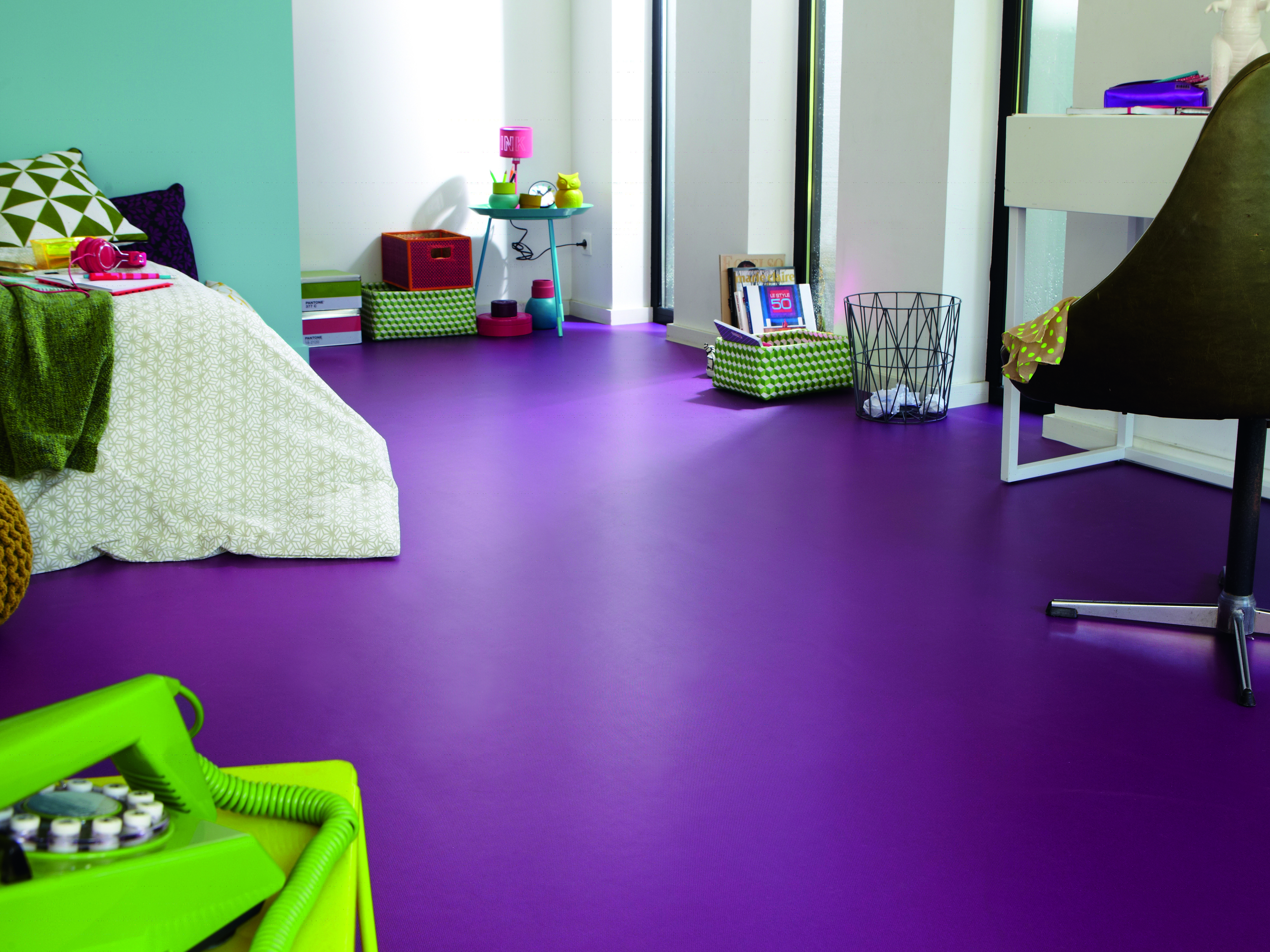 Lilla vinylgulv fra Tarkett.