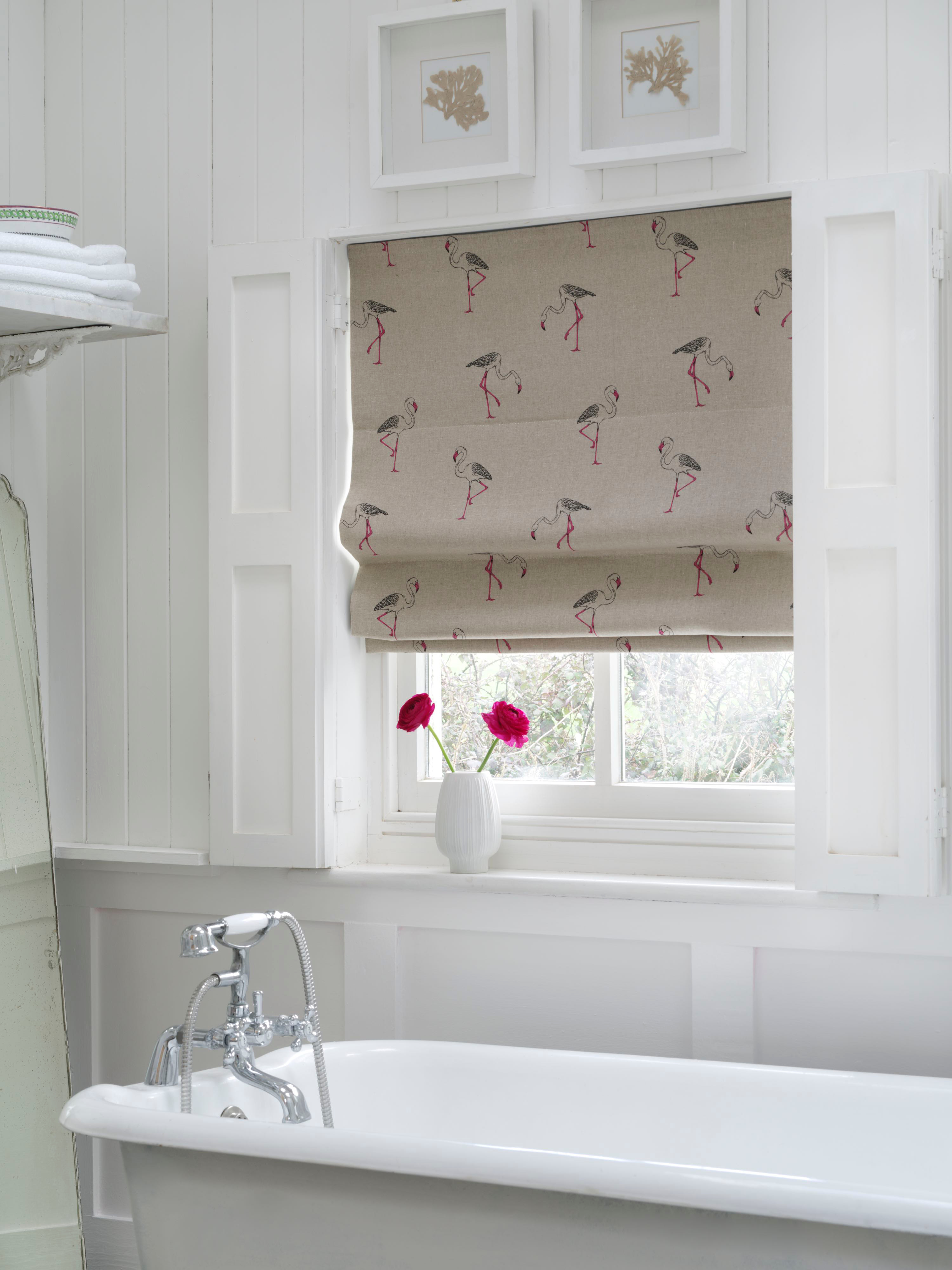 Tekstiler med flamingomønster fra Clarke & Clarke.