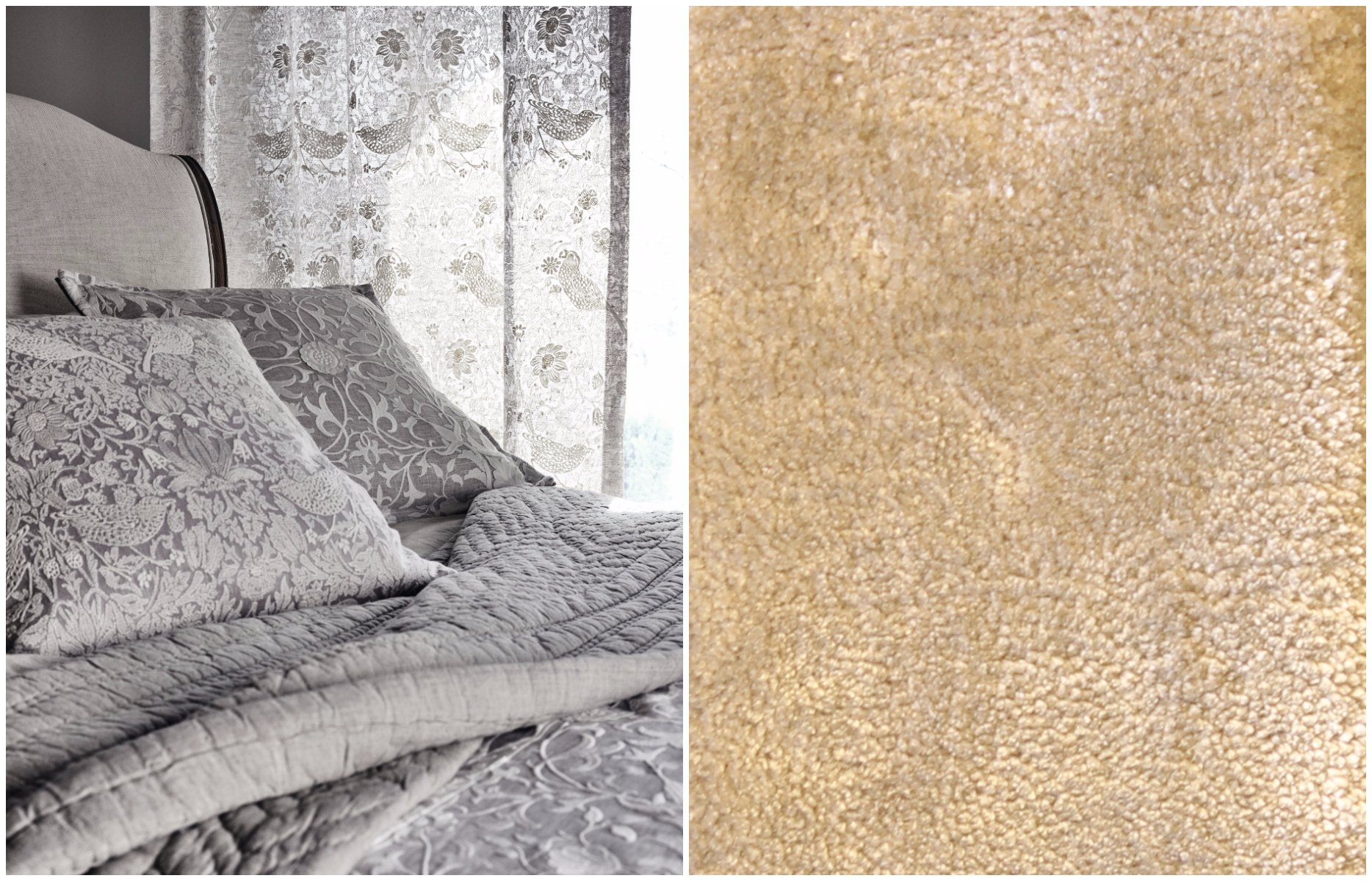 Teppe på soveromsgulvet