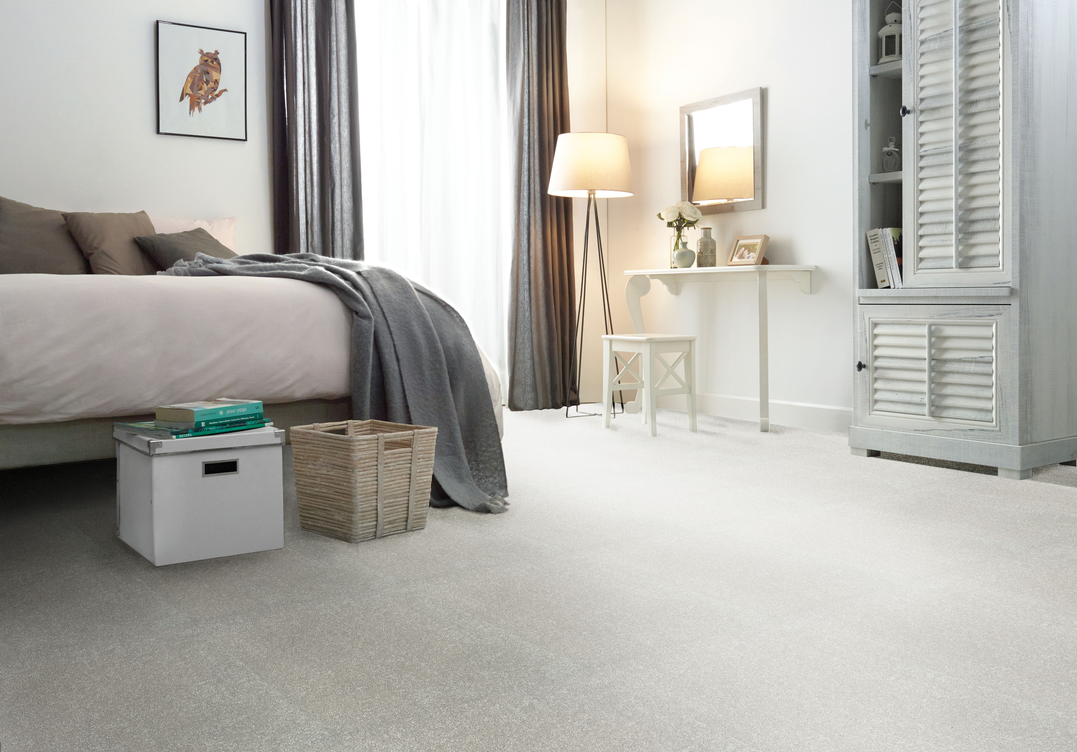 Teppefliser på soverommet