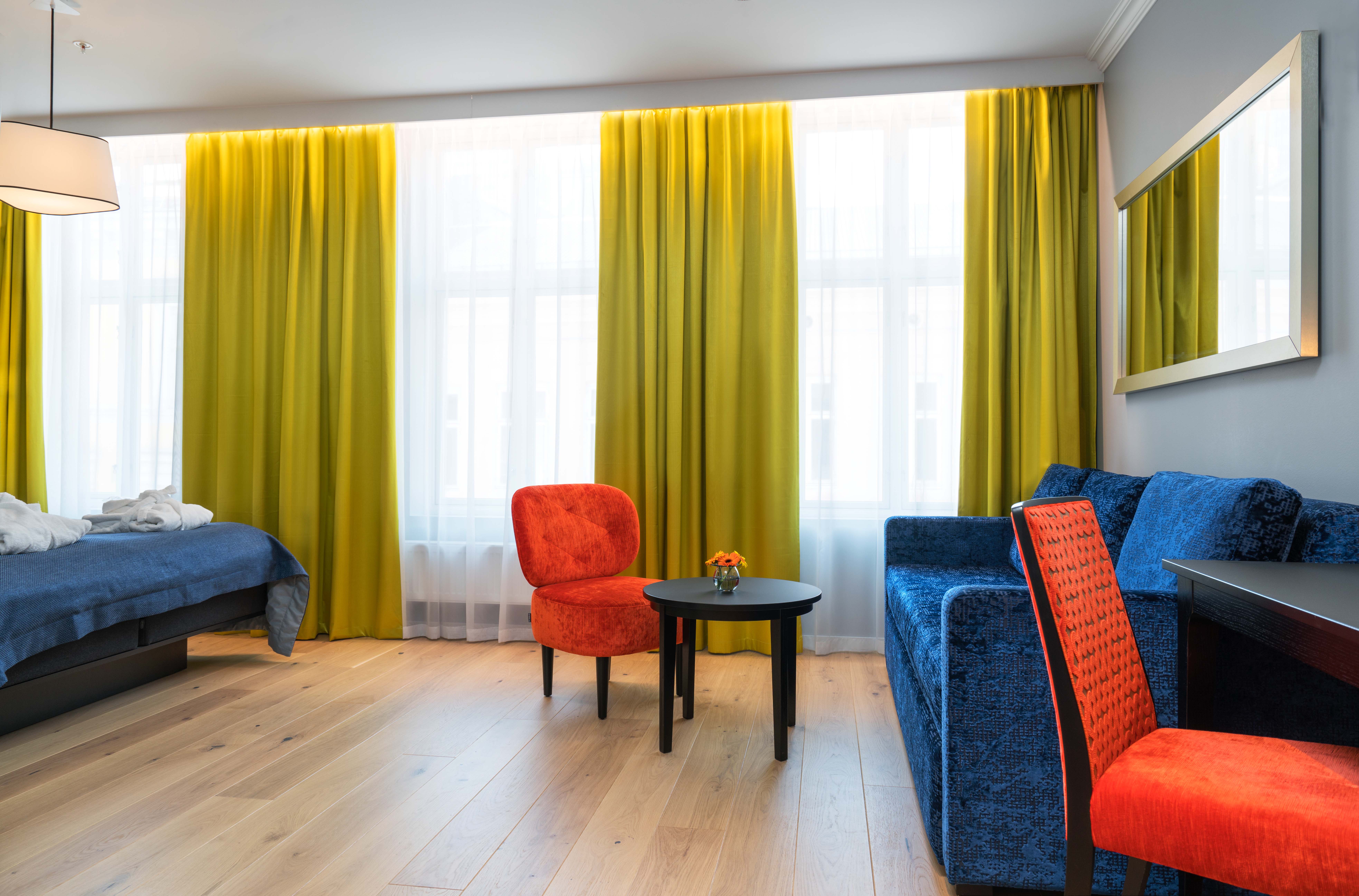 Parkettgulv hotellrom