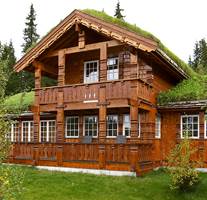 Standsmessig i flere etasjer - tradisjonell stil og materialbruk fra hytteprodusenten Buer i Bø i Telemark.
