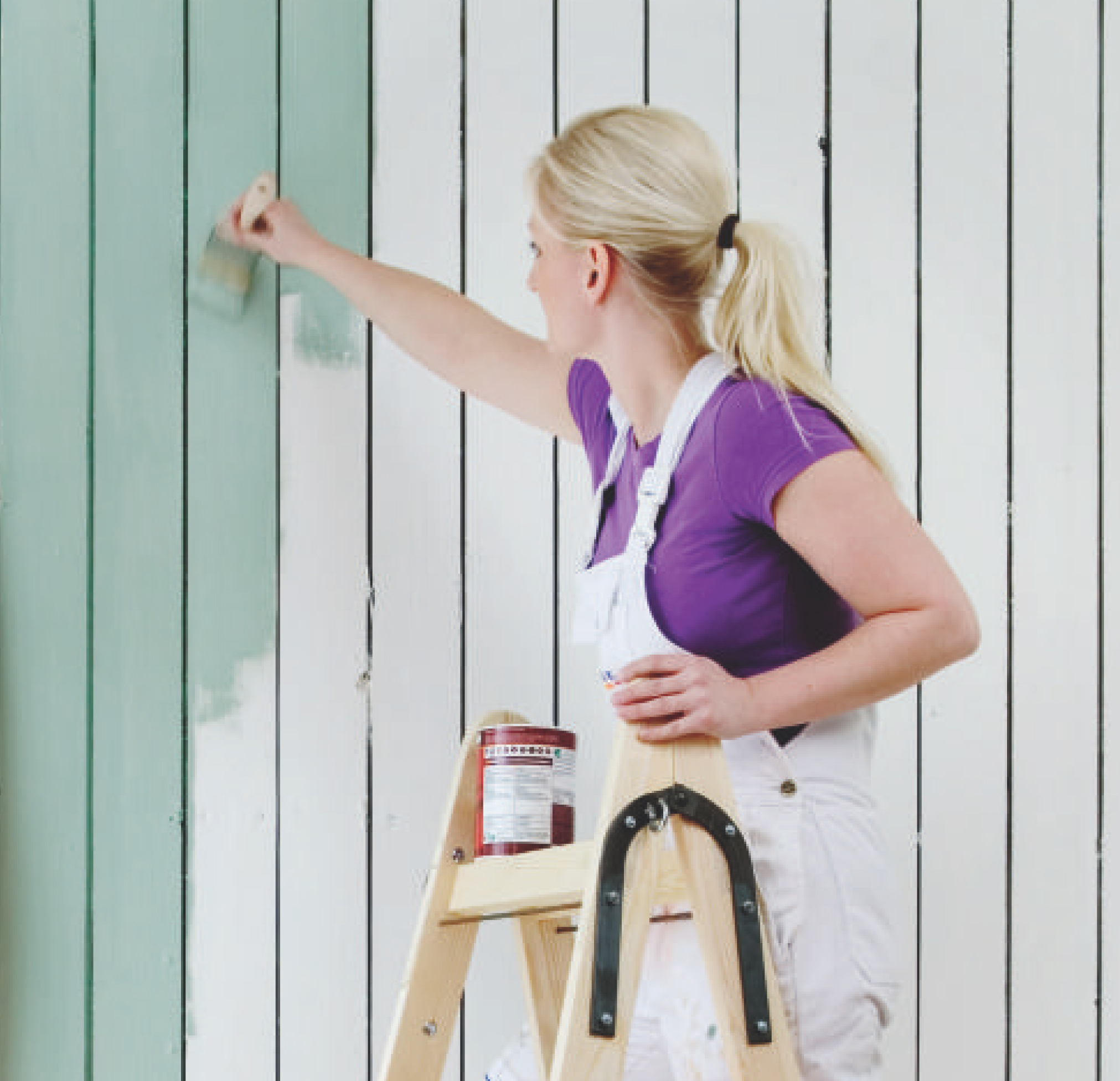 Mal panel med vanntynnbar maling