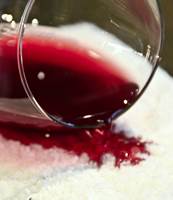<b>SØL:</b> Det gjelder å tenke raskt når vinen søles utover teppet. Tørkepapir kan være løsningen. (Foto: Robert Walmann/ifi.no)