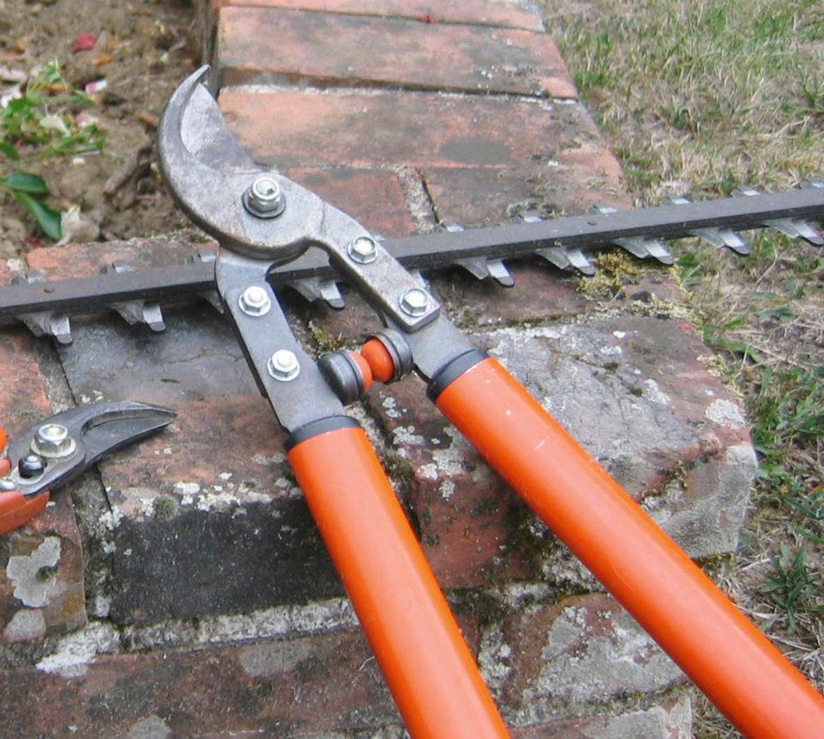 Sett inn hageverktøyet med en smørende olje, så går jobben lettere.