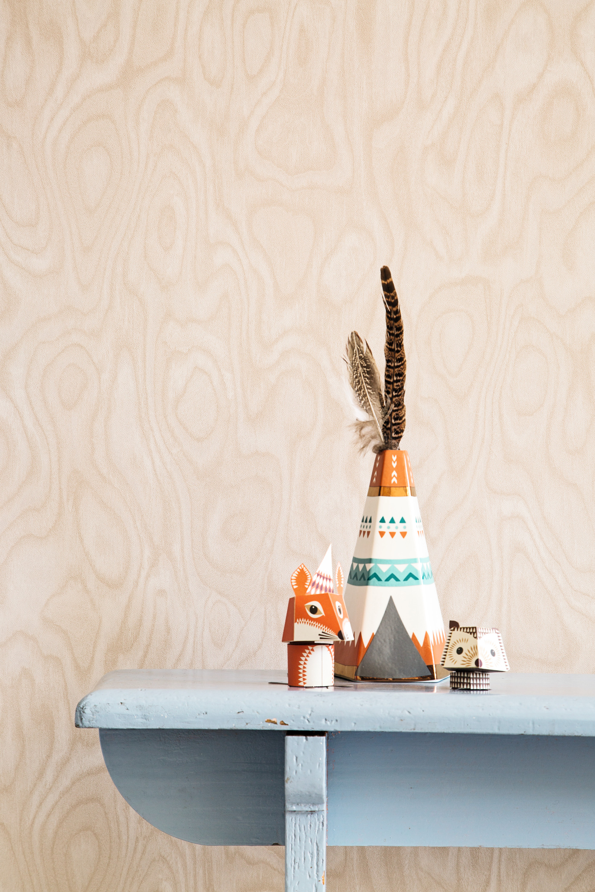 Tapet med trestruktur