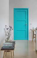 <b>PERSONLIG:</b> Det er enkelt å sette ditt personlige preg på interiøret ved å male en av dørene inn til et rom. (Foto: Swedoor)