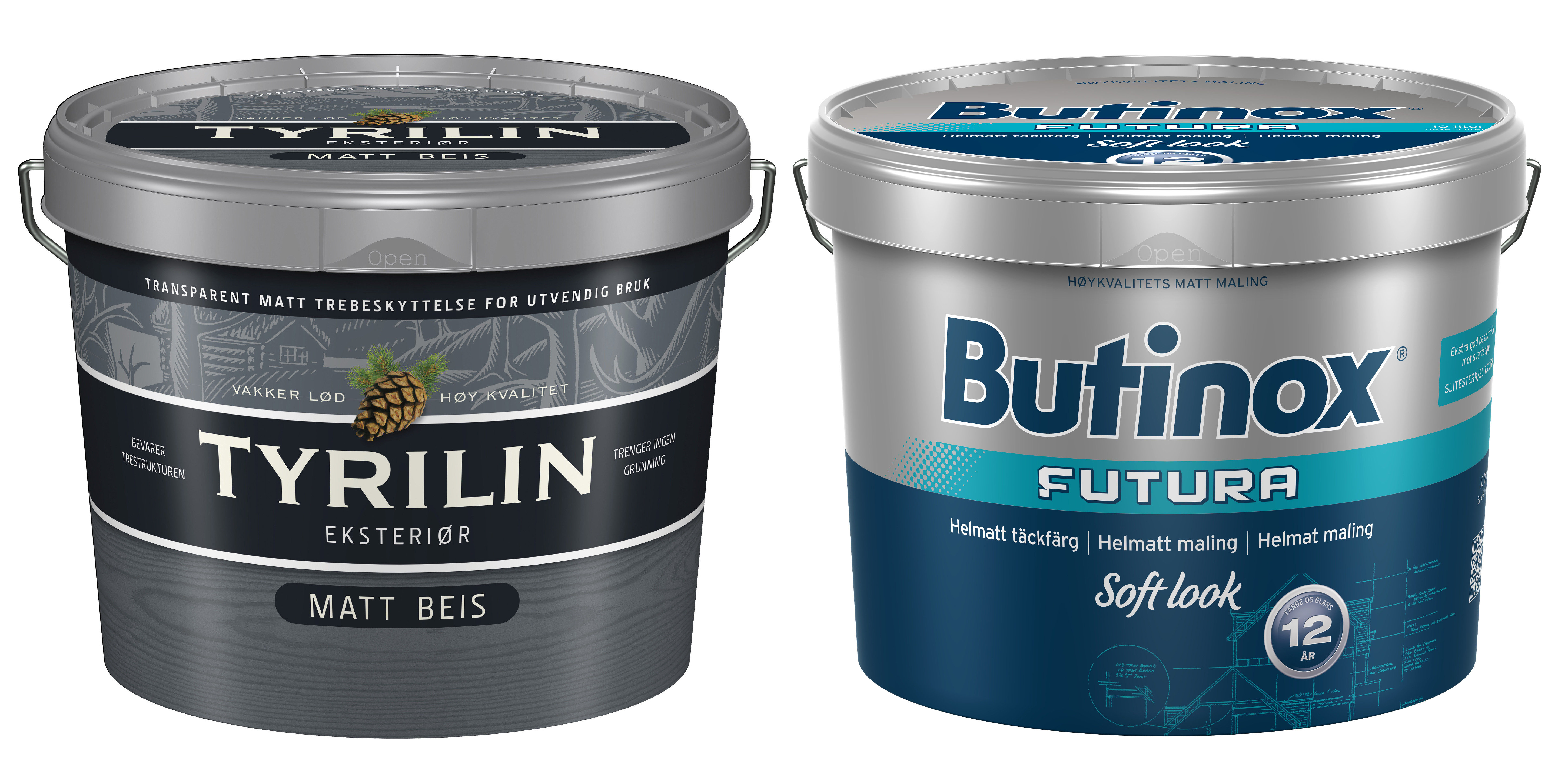 Tyrilin Matt Beis og Butinox Futura Soft Look.