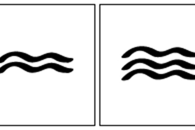 Tapetsymboler – vaskebølger
