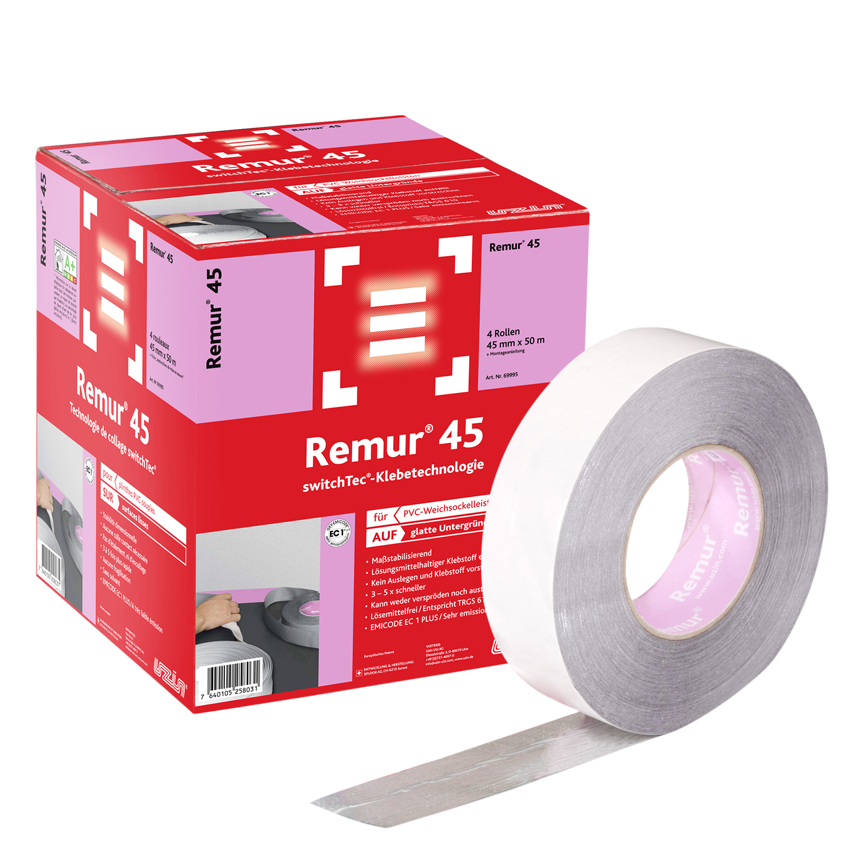 Tape for sokkelbelegg av PVC