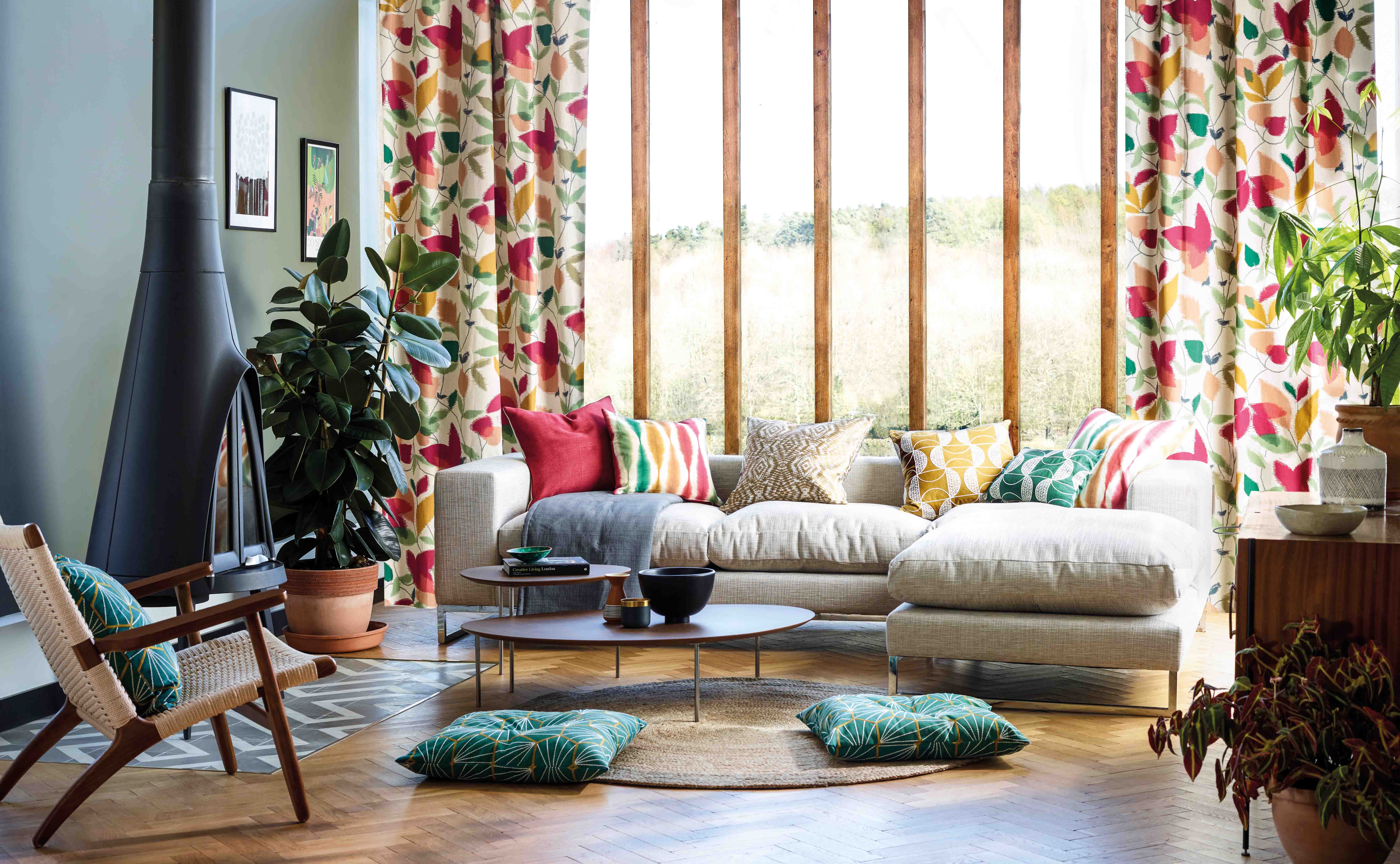 Vårlige friske farger i interiøret