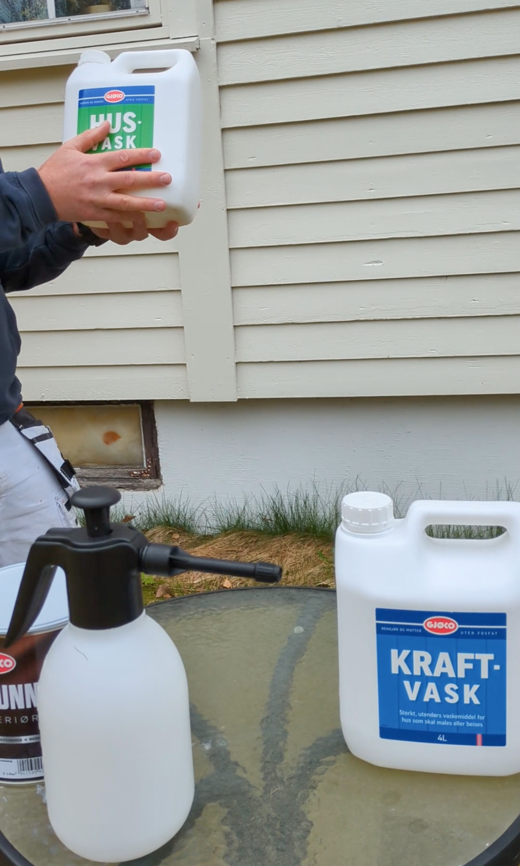 Husvask, kraftvask, og lavtrykksprøyte