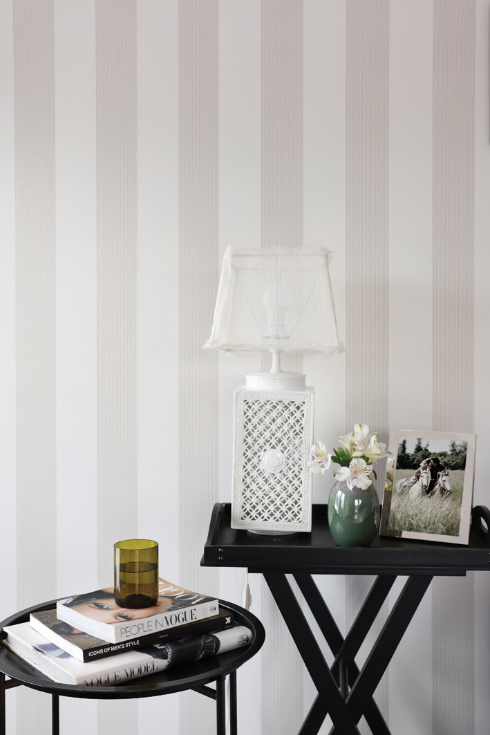Klassiske striper på soverommet