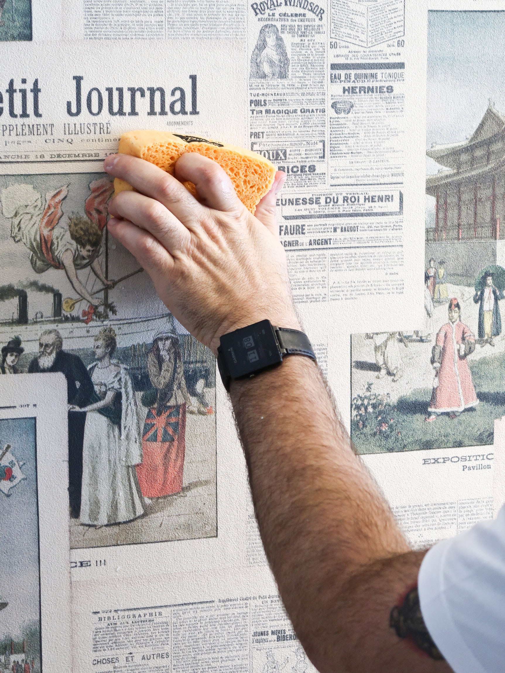 Vaske bort lim fra tapet