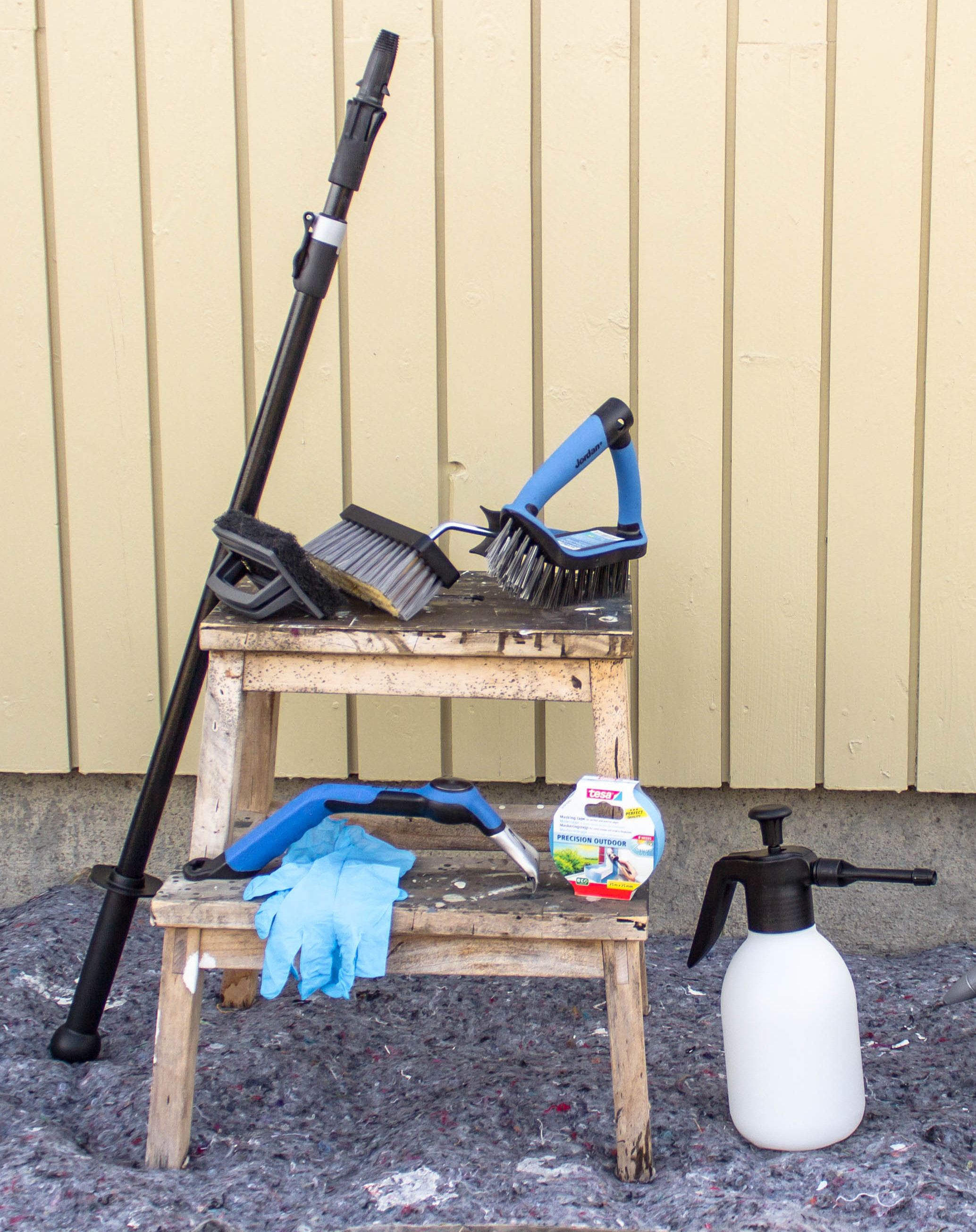 verktøy til å vaske huset