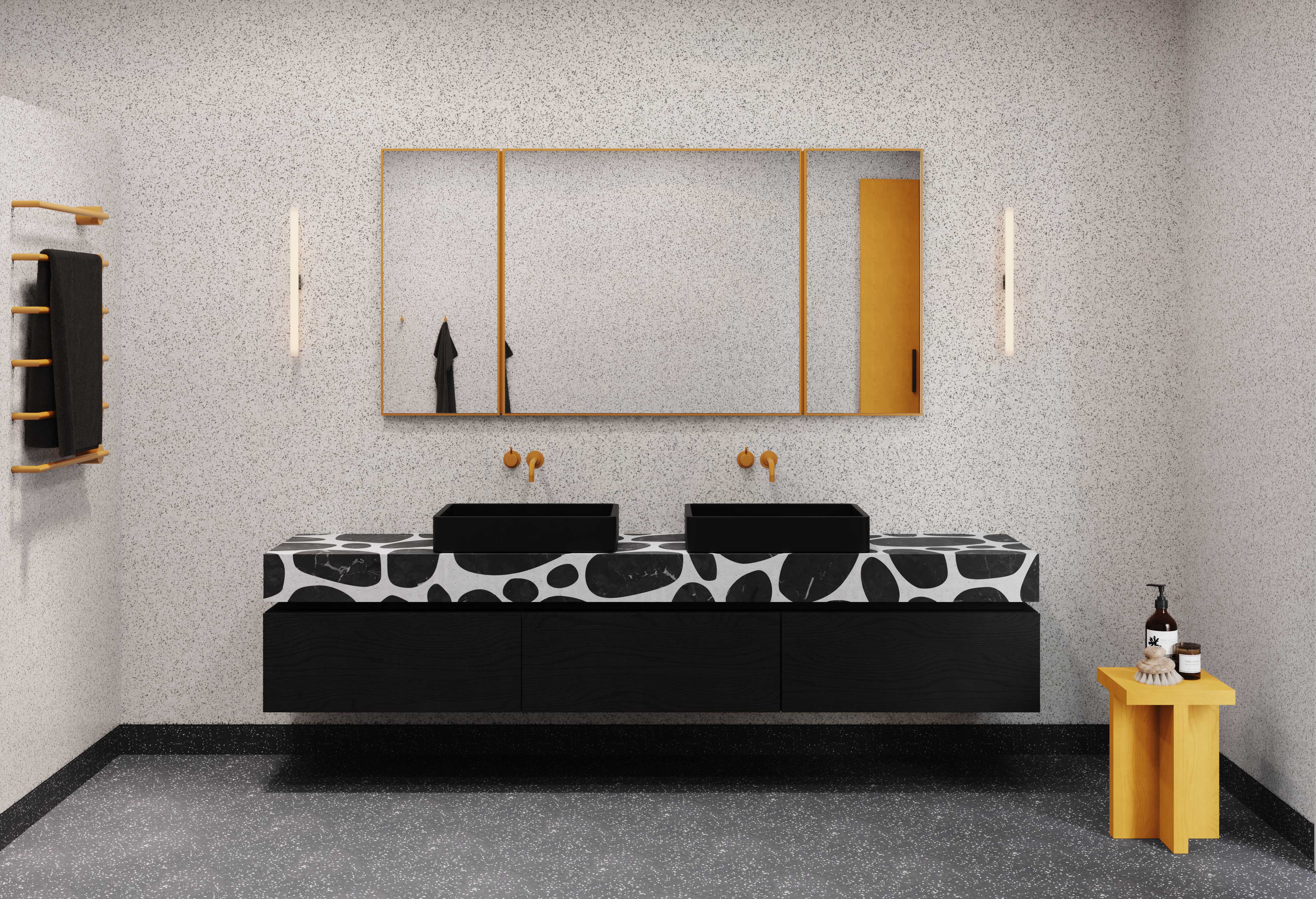 Tett og trendy med vinylgulv på badet