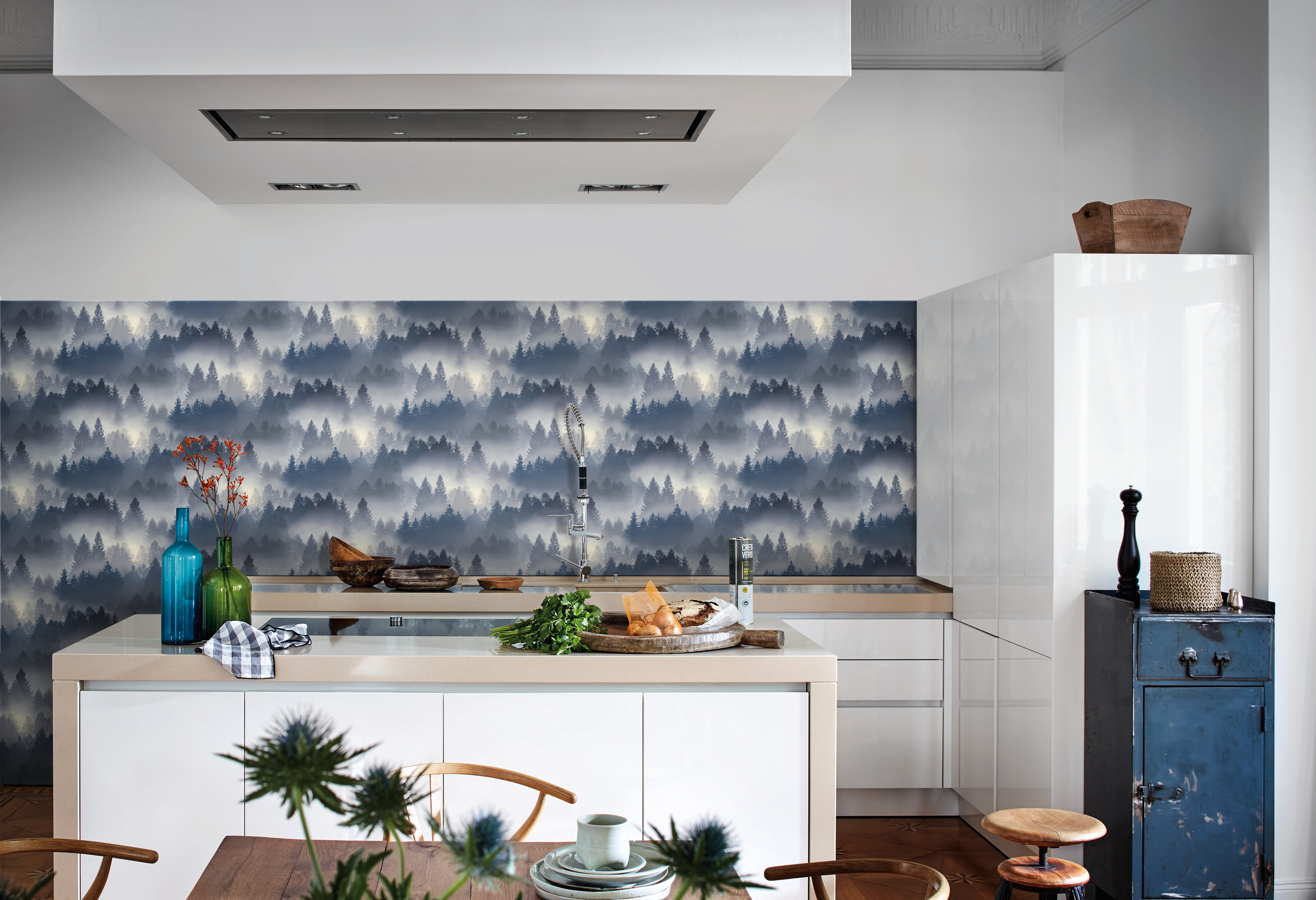 Vinyltapet på kjøkkenet