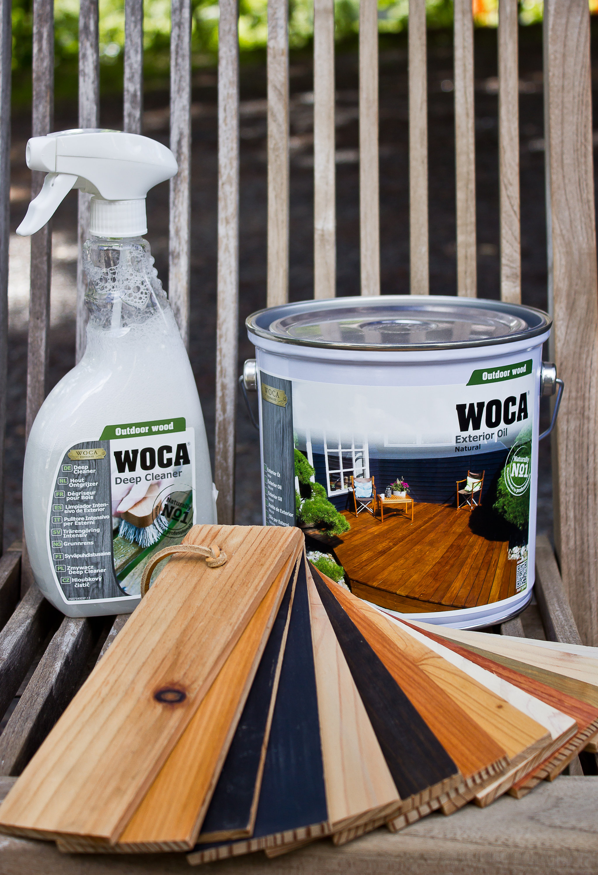 Utendørsolje for teakmøbler