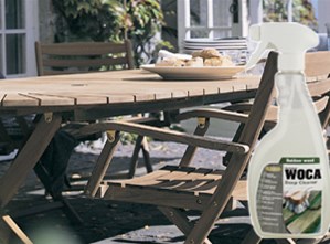 Woca Teak-rens kan brukes på alle treslag.