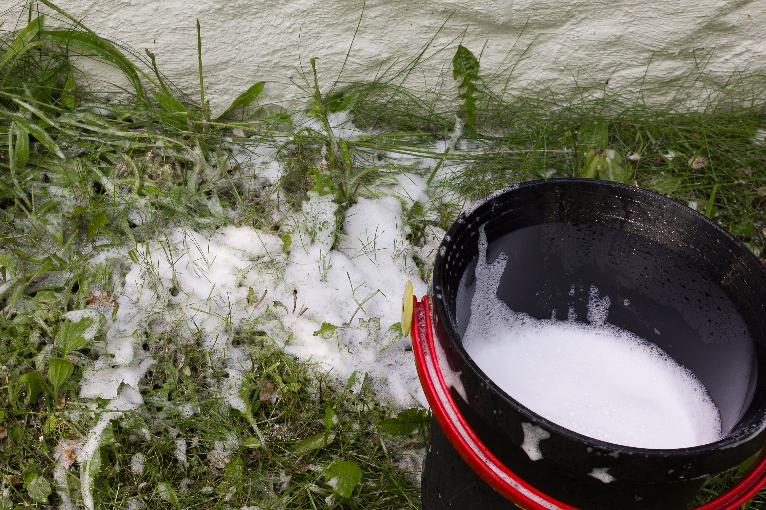 Vil du ikke skumlegge hele hagen, velger du et spesialrengjøringsmiddel til husvasken, i stedet for å følge husmorskurer med oppvaskmiddel. 